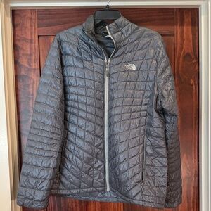 The North Face Women's Quilted Gray/Green Thermoball Jacket